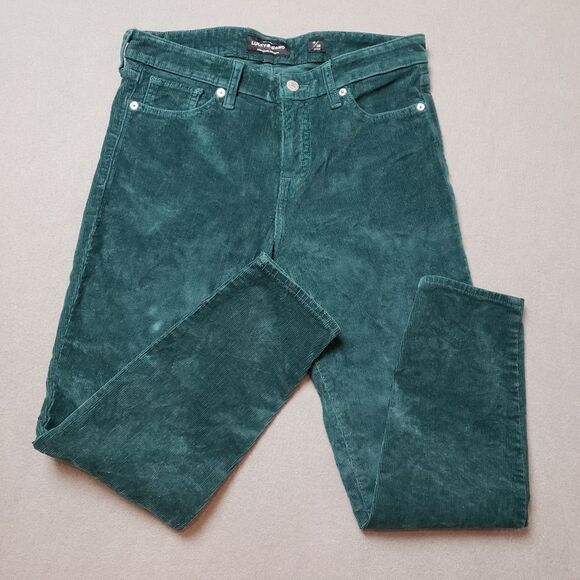 Lucky Brand Cords Ava Skinny Green Corduroy Pants - Picture 5 of 15